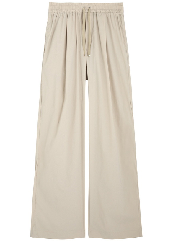 Photo: Herno Wide-leg Stretch-nylon Trousers Cream