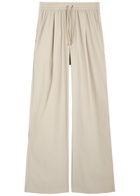 Herno Wide-leg Stretch-nylon Trousers Cream