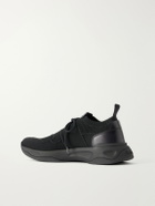 Berluti - Shadow Leather-Trimmed Stretch-Knit Sneakers - Black