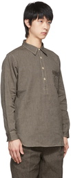 Taiga Takahashi Brown Cotton Shirt