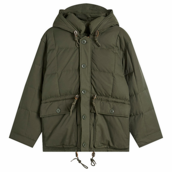 Photo: FrizmWORKS Men's Karakoram Down Parka Jacket in Dark Green