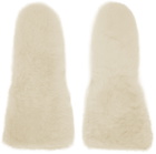 Jil Sander Off-White Shearling Mittens