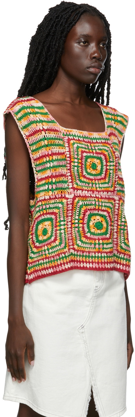 Bode Multicolor Manchester Crochet Tank Bode