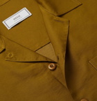 AMI - Camp-Collar Satin-Twill Shirt - Brown