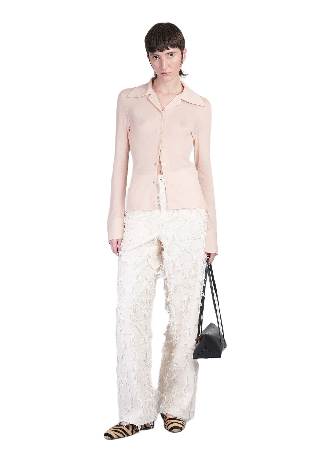 Séfr Claire Shirt In Powder Acrylic