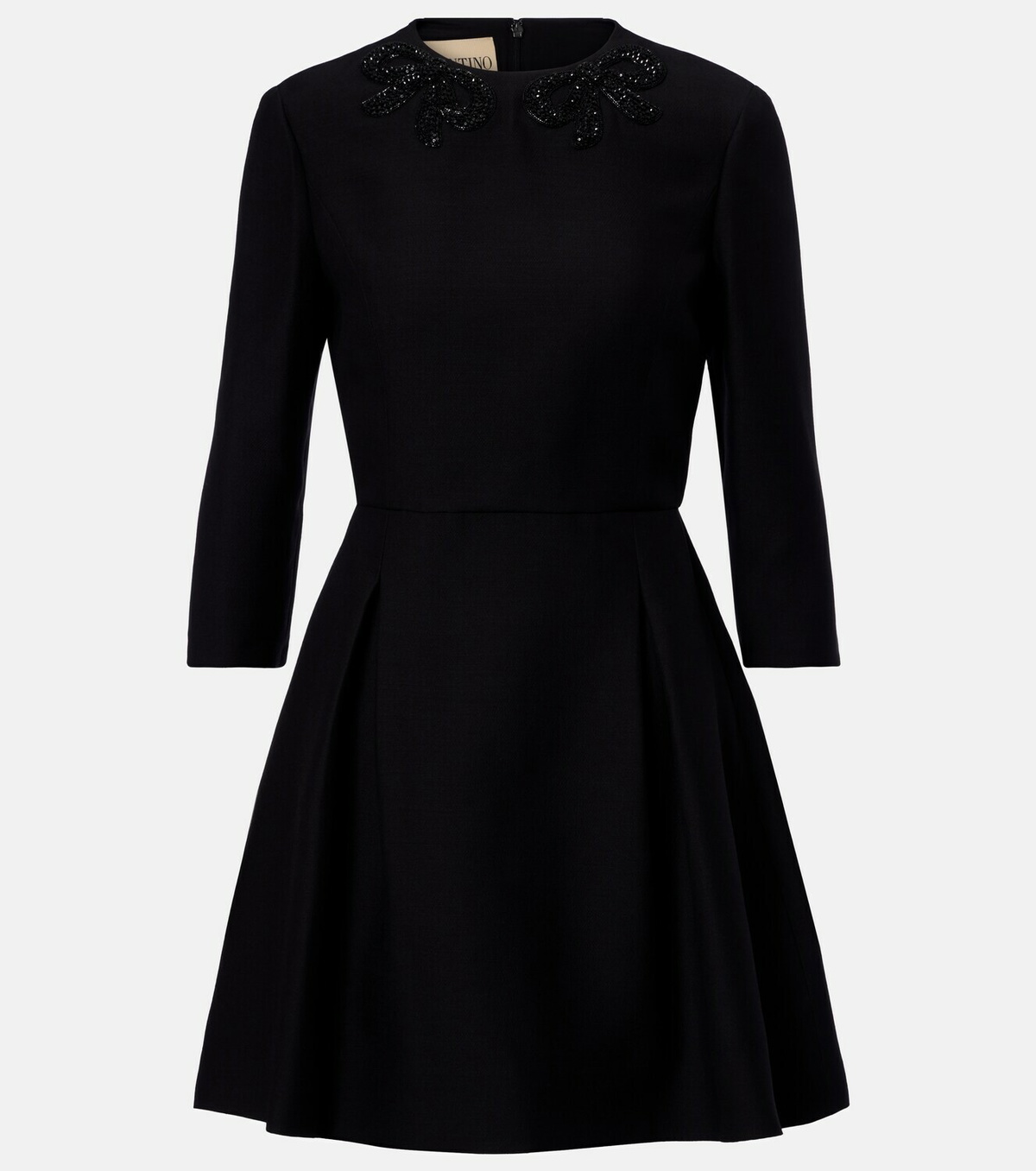 Valentino Crepe Couture embellished minidress