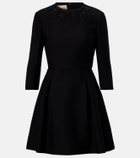 Valentino Crepe Couture embellished minidress