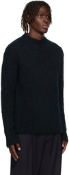 Jil Sander Black Mohair & Wool Sweater