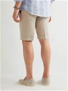 Brioni - Tropical Slim-Fit Slub Linen Shorts - Neutrals