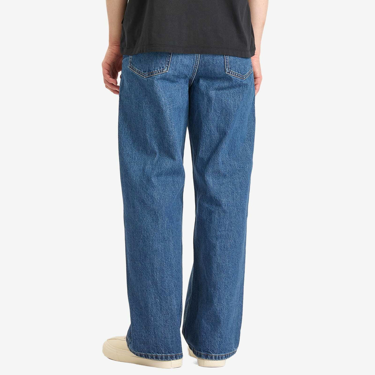 A.P.C. Men's Aaron Wide Denim Jeans in Washed Indigo A.P.C.