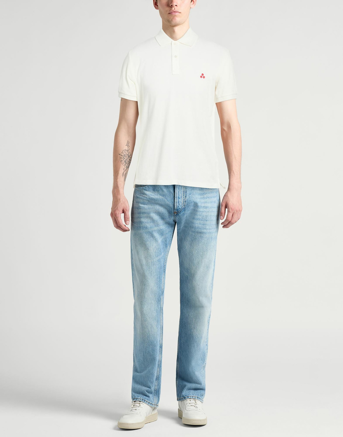 Peuterey Mens Polo shirt in Off white
