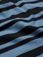 BARENA - Striped Cotton-Jersey T-Shirt - Blue