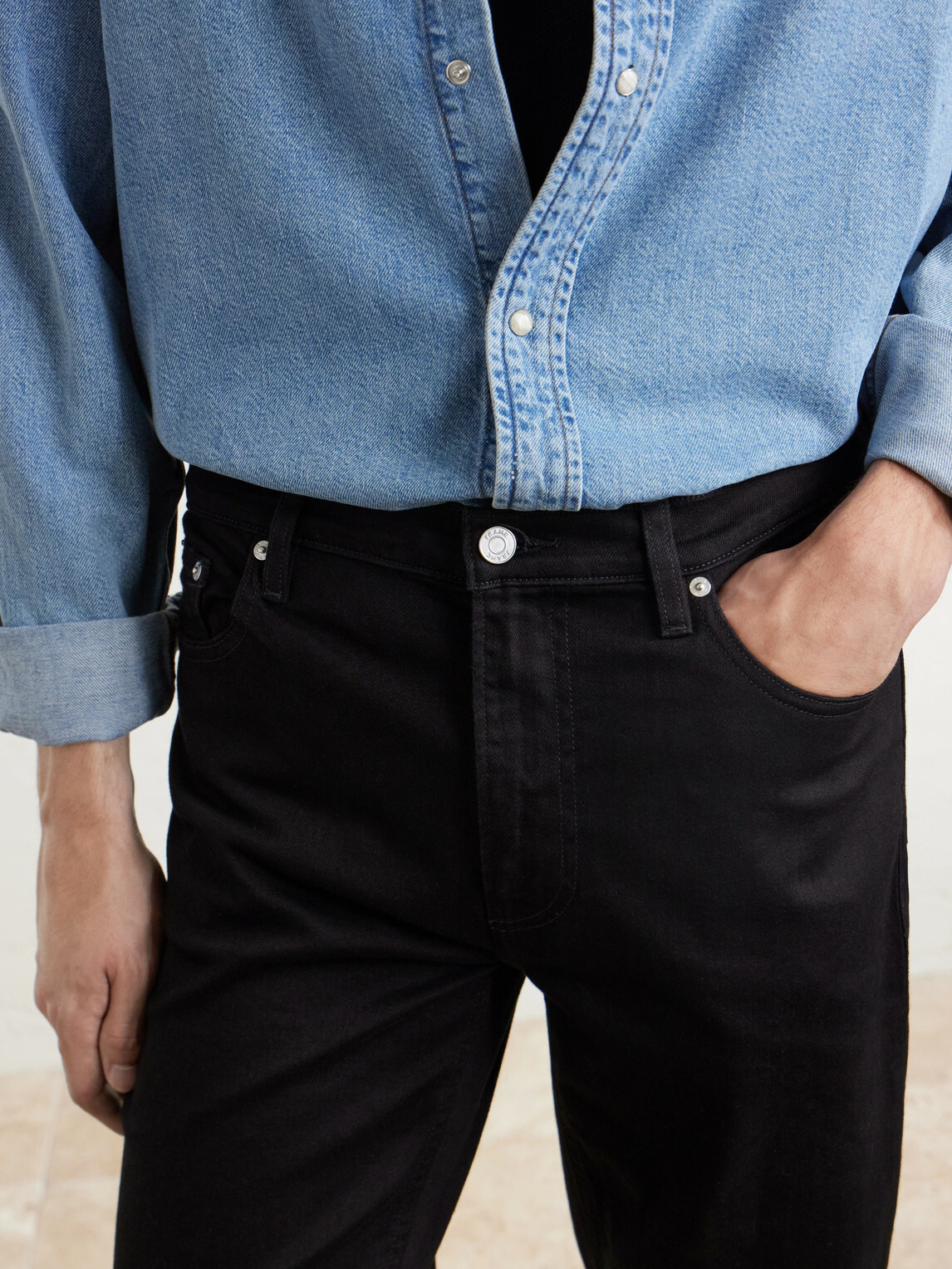 FRAME - Modern Straight-Leg Jeans - Black