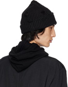 MM6 Maison Margiela Black Distressed Beanie