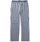Hugo Boss - Checked Cotton-Poplin Pyjama Trousers - Blue