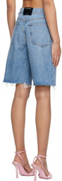 Alexander Wang Blue Relaxed-Fit Denim Shorts