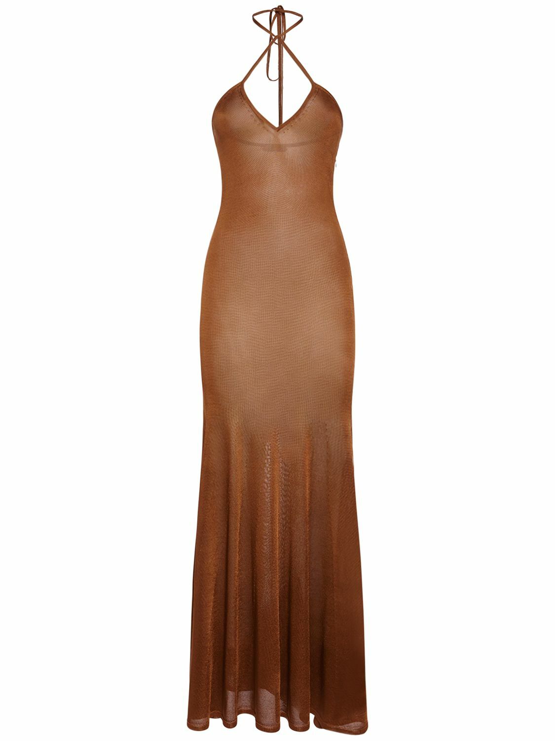 knit flared dress Modern Fit Jewel Neck Striped Flare Soft Knit Dress main image 1