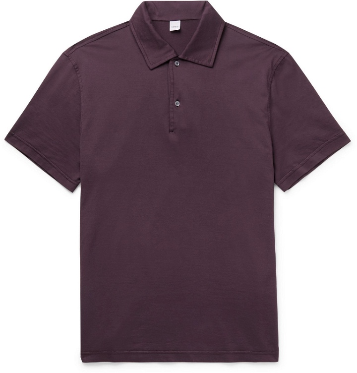 Photo: Aspesi - Cotton-Jersey Polo Shirt - Burgundy