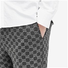 Gucci Men's GG Jacquard Trousers in Dark Grey