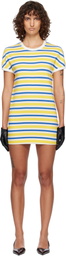 MM6 Maison Margiela Yellow & Blue Stripe Minidress
