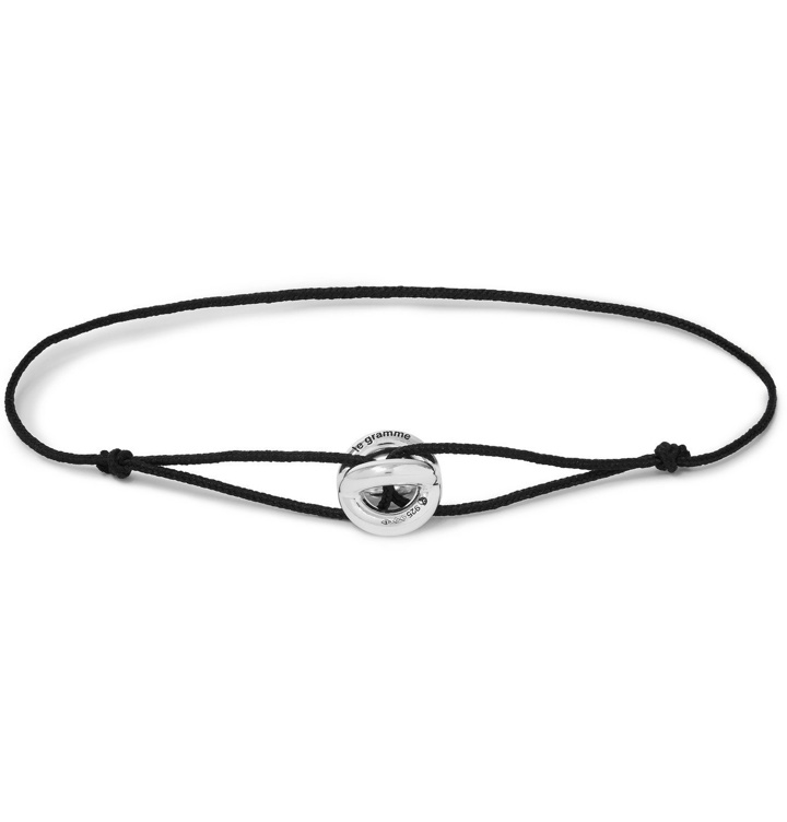 Photo: Le Gramme - Sterling Silver and Cord Bracelet - Black
