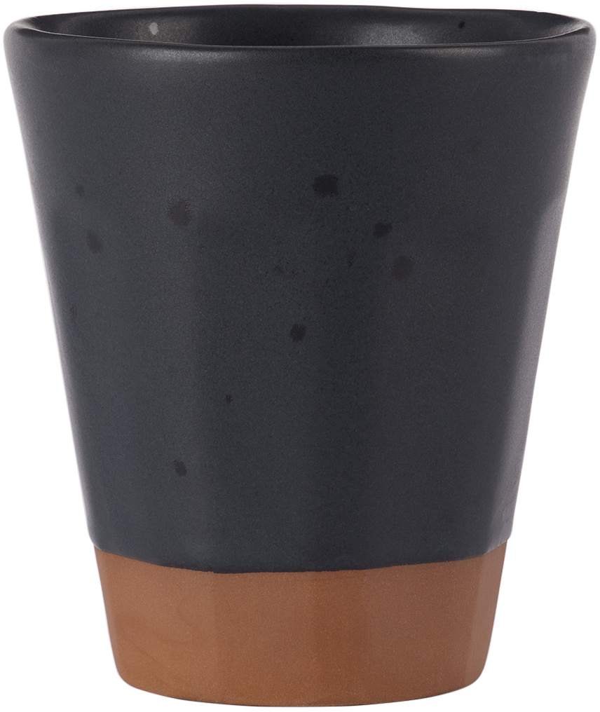 BKLYN CLAY Black Faceted Tumbler