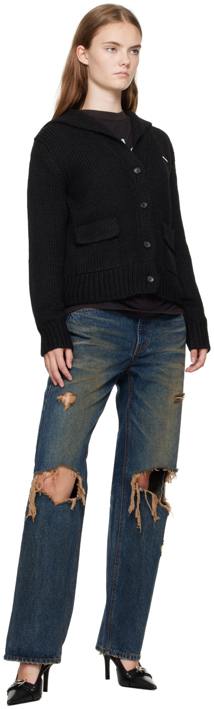 We11done Black Sailor Cardigan