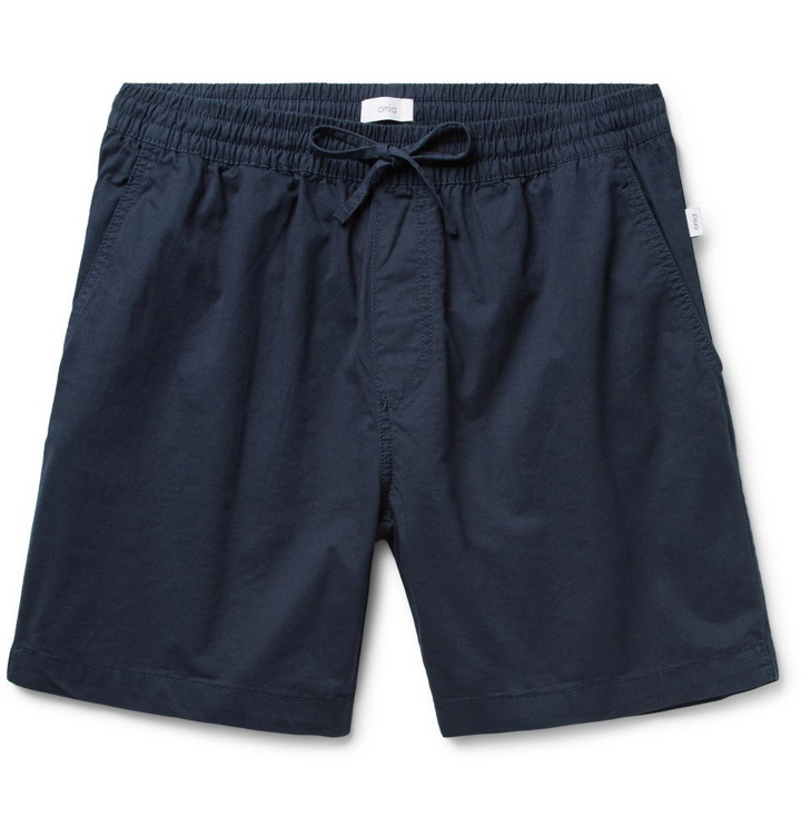 Photo: Onia - Aiden Slim-Fit Cotton-Twill Drawstring Shorts - Navy