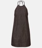 Brunello Cucinelli Halterneck open-back cotton minidress