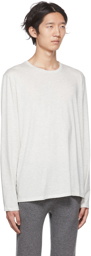 Vince Gray Cotton Long Sleeve T-Shirt