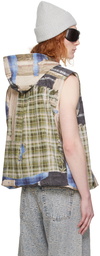 Acne Studios Green Print Hooded Vest