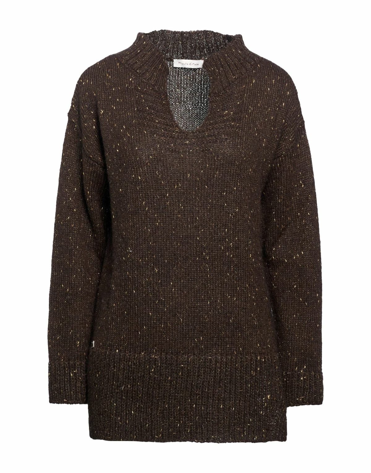 Manila Grace Womens Sweater Dark in Brown
