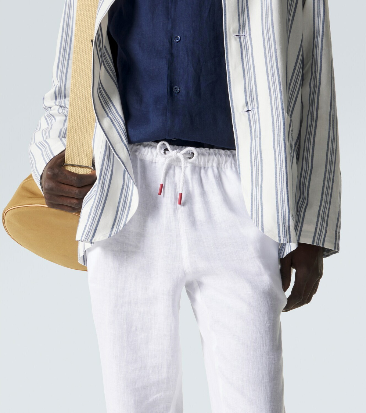 Kiton Linen slim pants