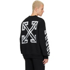 Off-White Black Motion Arrow Skate Crewneck Sweatshirt