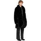 Ernest W. Baker Black Faux-Fur Coat