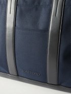 TOM FORD - Leather-Trimmed Canvas Weekend Bag
