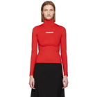 VETEMENTS Red Logo Turtleneck