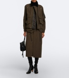 Sacai Cotton-blend cargo skirt