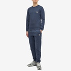 Maison Kitsuné Men's Chillax Fox Patch Crew Sweat in Ink Blue