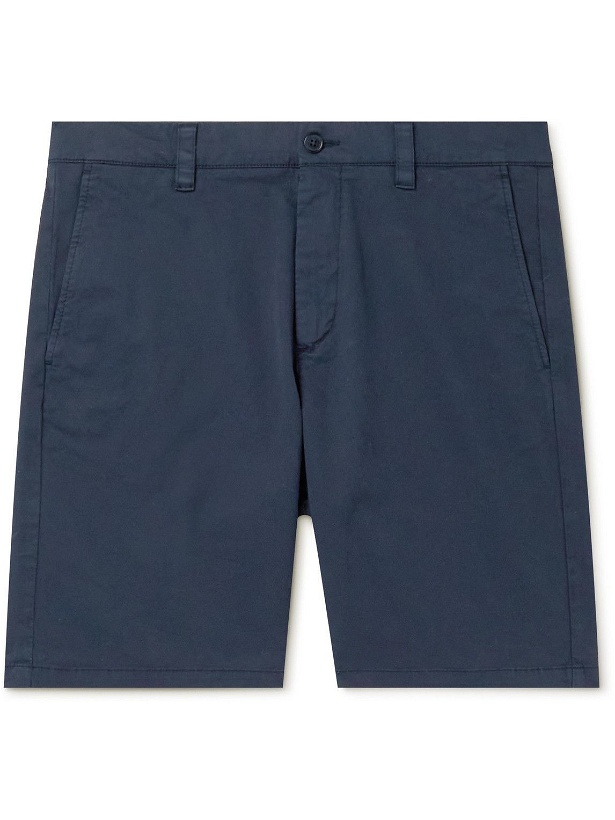 Photo: NN07 - Crown Slim-Fit Cotton-Blend Shorts - Blue