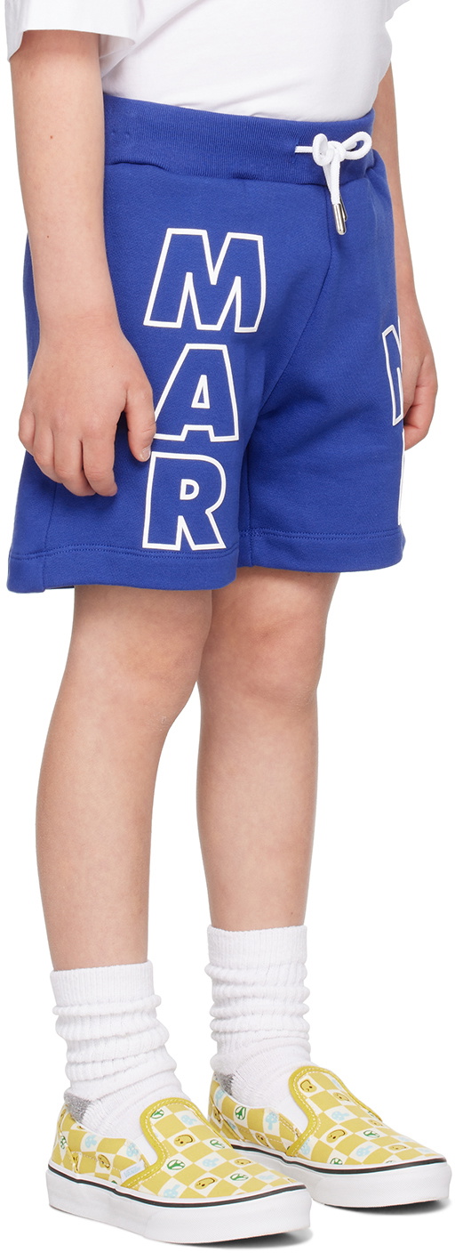 Marni Kids Blue Elasticized Shorts Marni