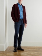 Thom Sweeney - Straight-Leg Cotton-Blend Twill Trousers - Blue