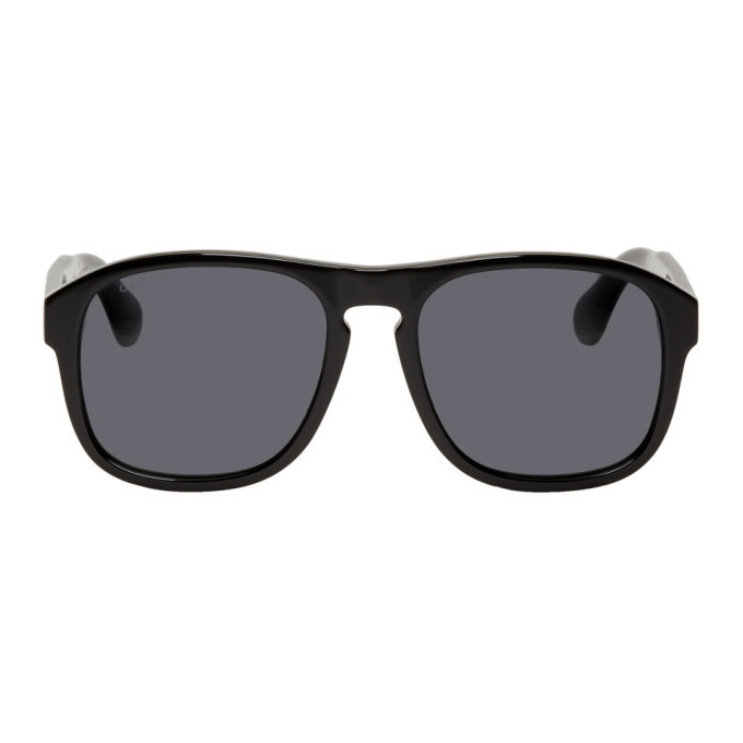 Photo: Gucci Black Sporty Square Sunglasses