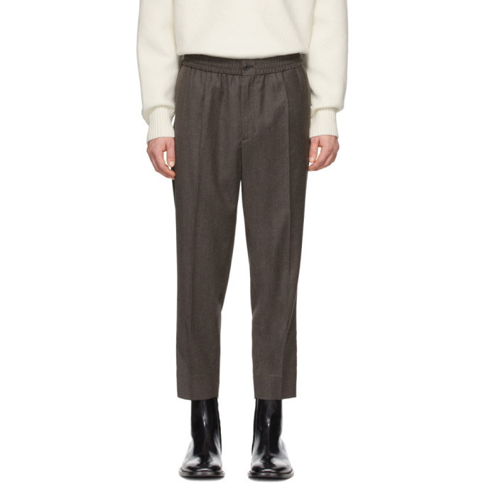 Photo: AMI Alexandre Mattiussi Grey Wool Cropped Trousers