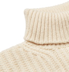 Officine Générale - Ribbed Virgin Wool-Blend Rollneck Sweater - Neutrals