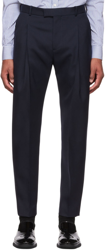 Photo: Alexander McQueen Navy Wool Trousers