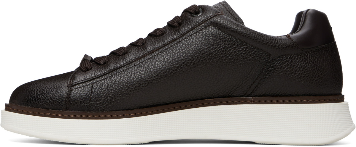 BOSS Brown Leather Sneakers