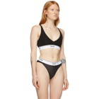 MSGM Black and White Elastic Band Bralette