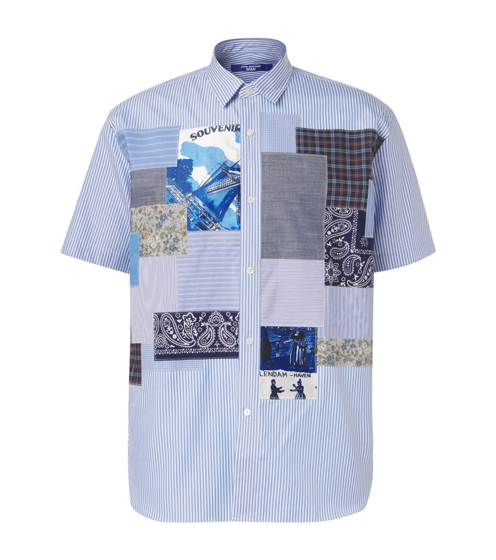 Photo: Junya Watanabe Patchwork striped cotton shirt