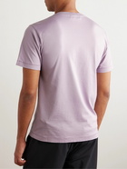 Stone Island - Logo-Appliquéd Garment-Dyed Cotton-Jersey T-Shirt - Purple